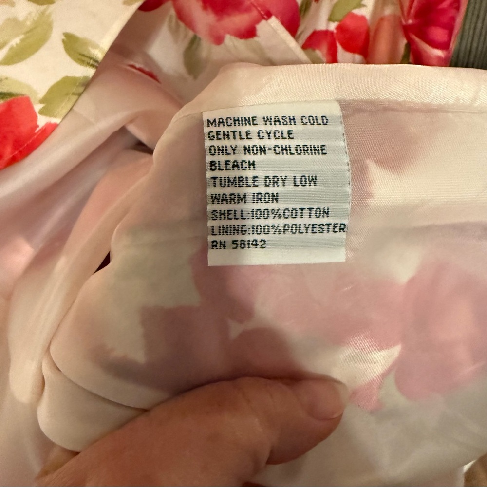 Talbots Red and White Halter Fit and Flare Midi Dress - Picture 6 of 8